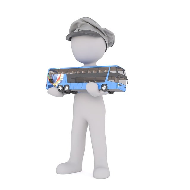 character holding a bus